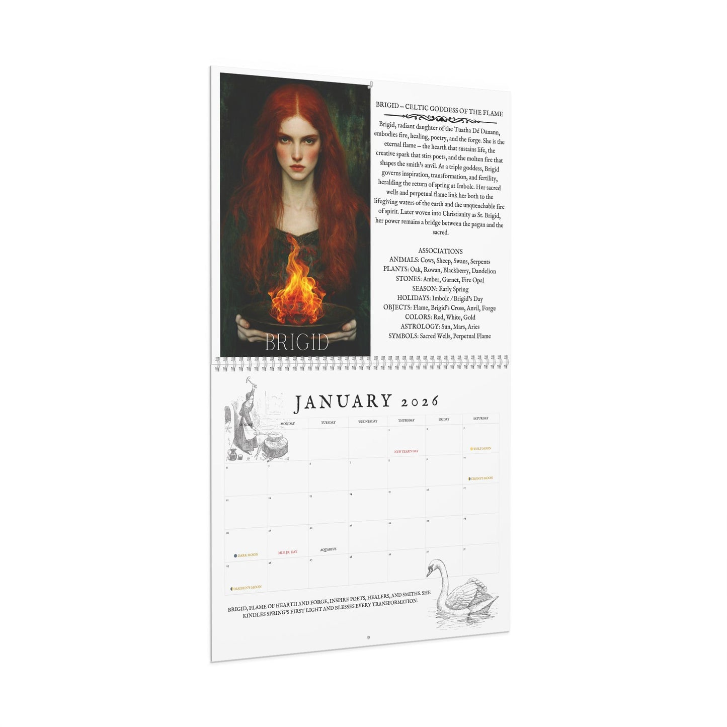 Global Goddess 2026 Wall Calendar