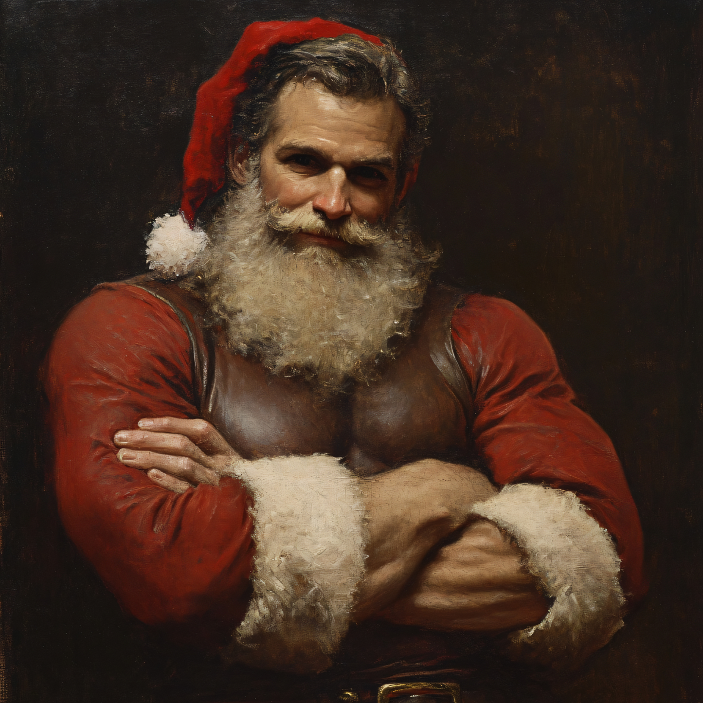 Hunky Santa Claus Christmas Ornament