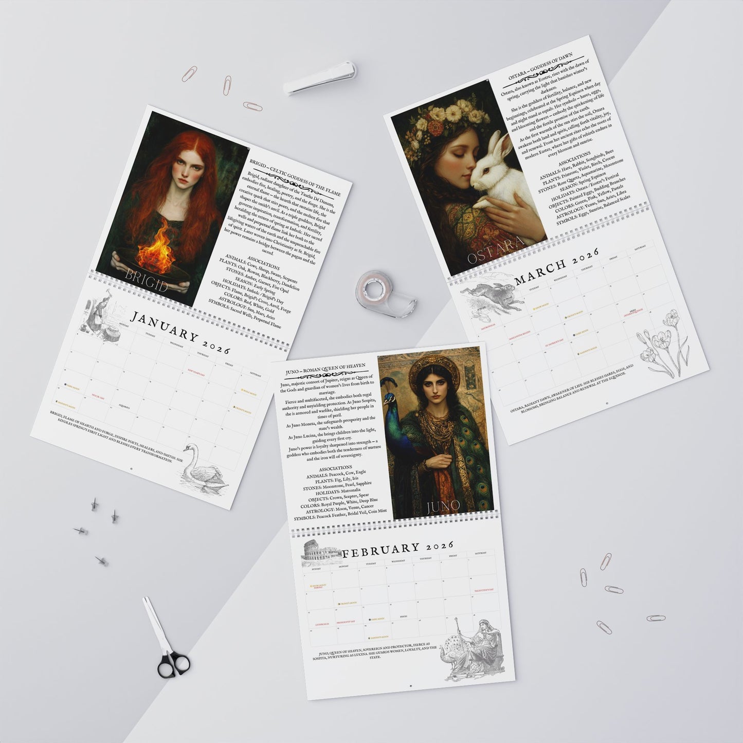 Global Goddess 2026 Wall Calendar