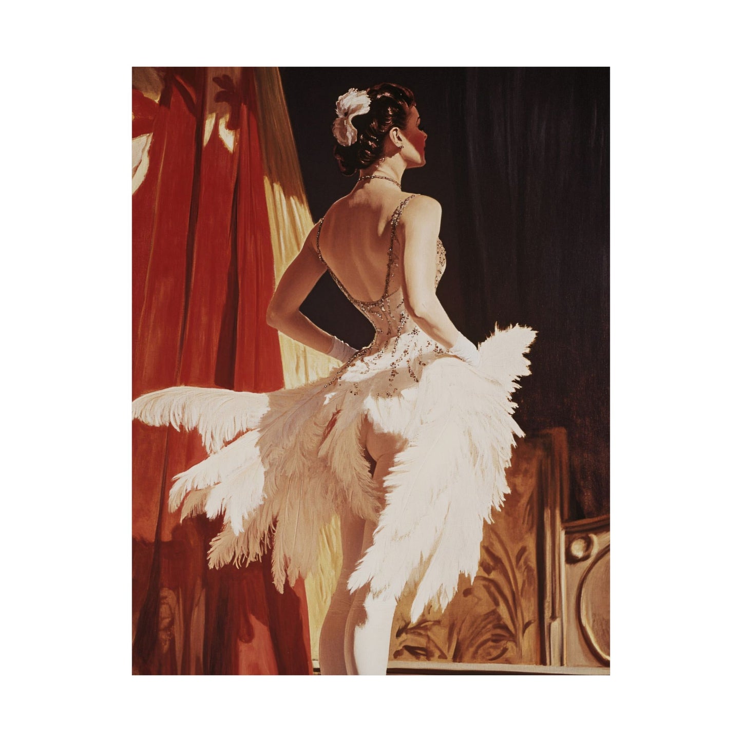 Burlesque Dancer Art Print