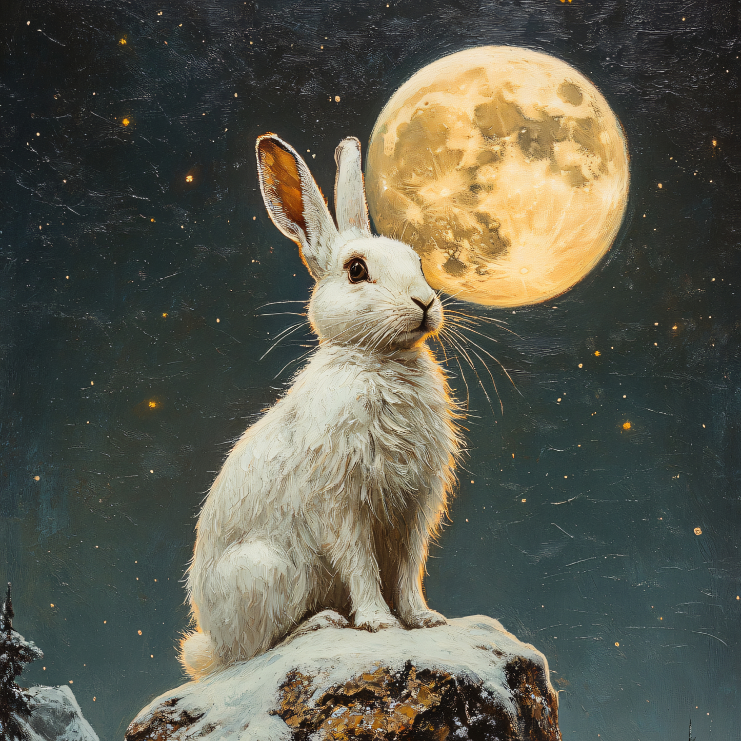 Snow Bunny Christmas Ornament