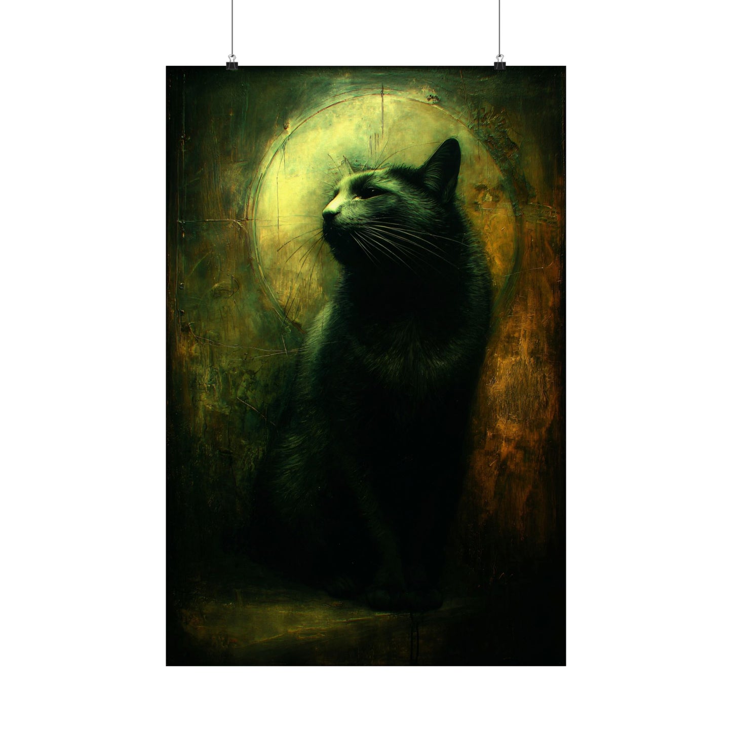Cat Witch Familiar Art Print