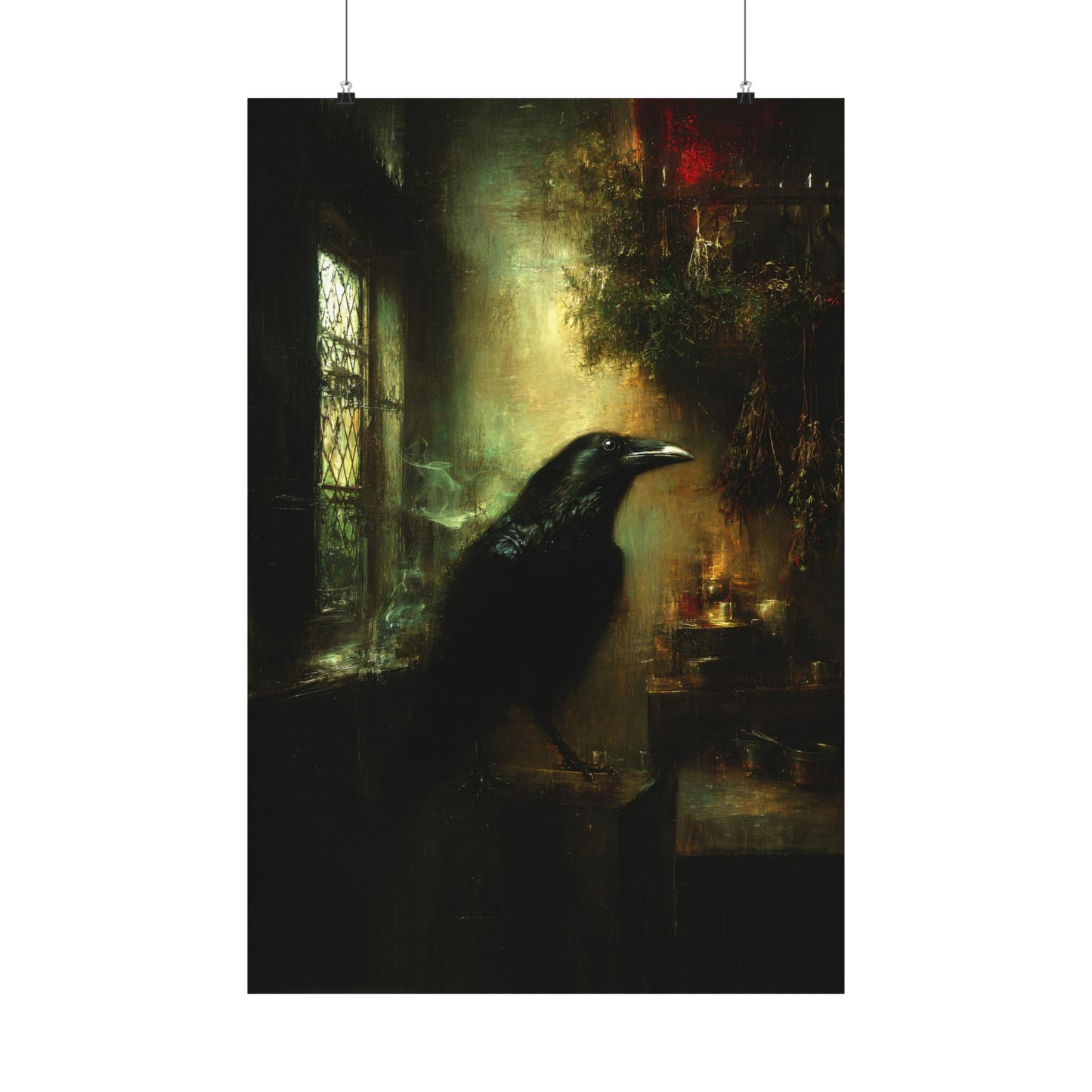 Crow Witch Familiar Print