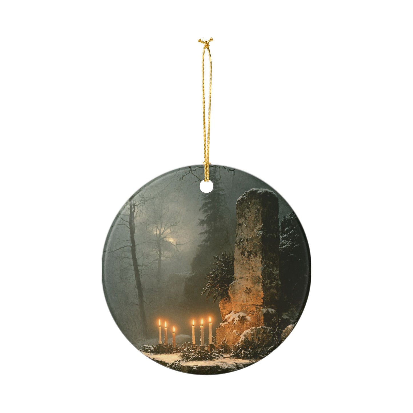 Yule Altar Ceramic Ornament
