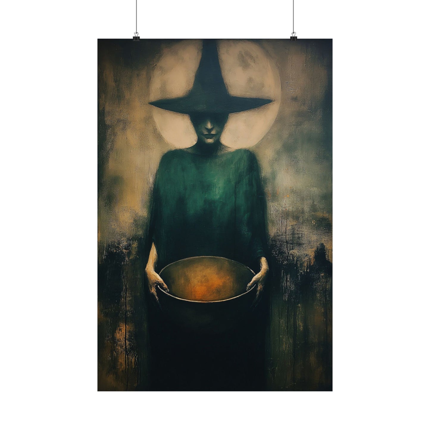 Witch and Cauldron Art Print