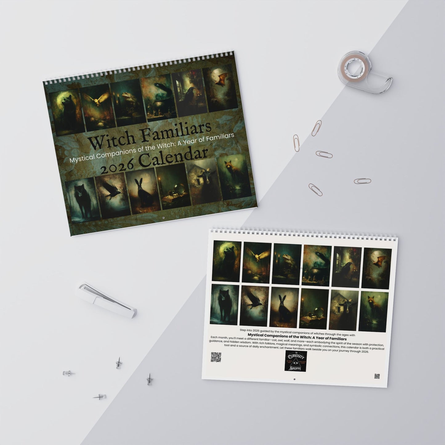 Witch Familiar 2026 Calendar | Pagan Witchcraft Home Decor