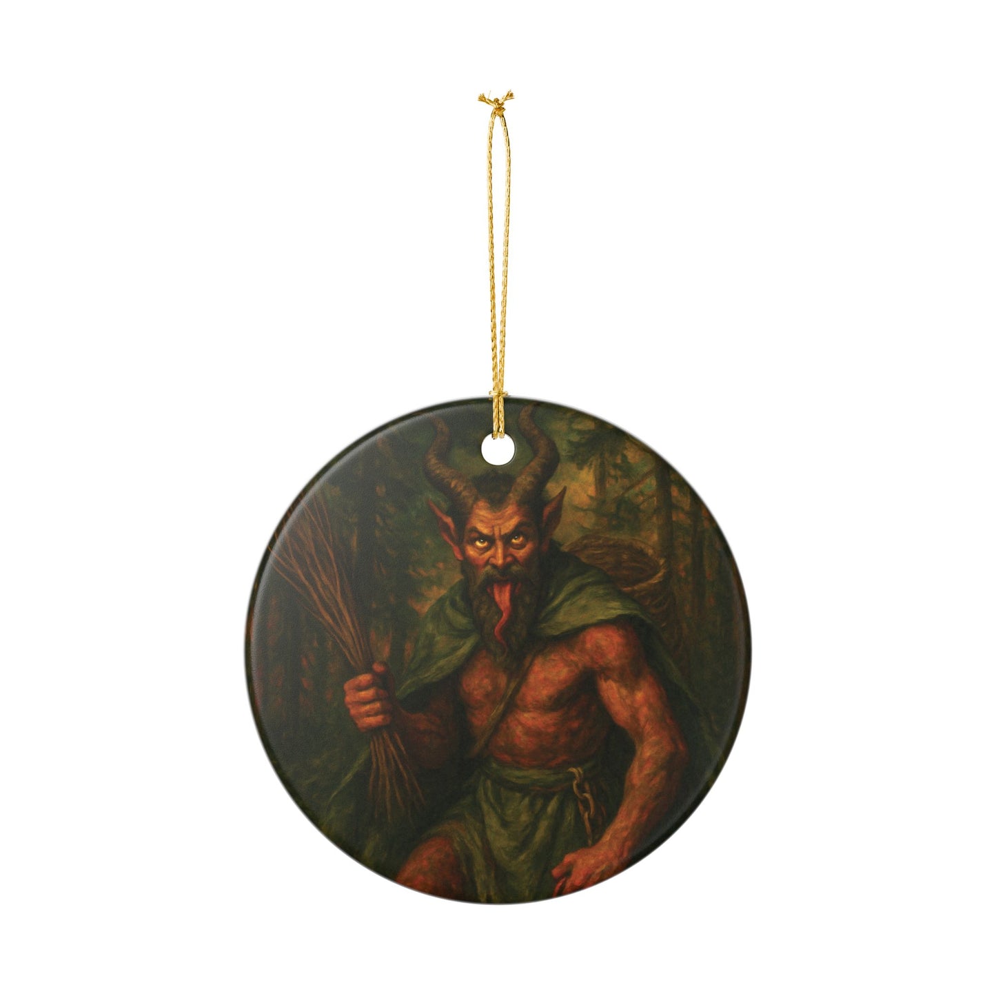 Krampus Ceramic Christmas Ornament