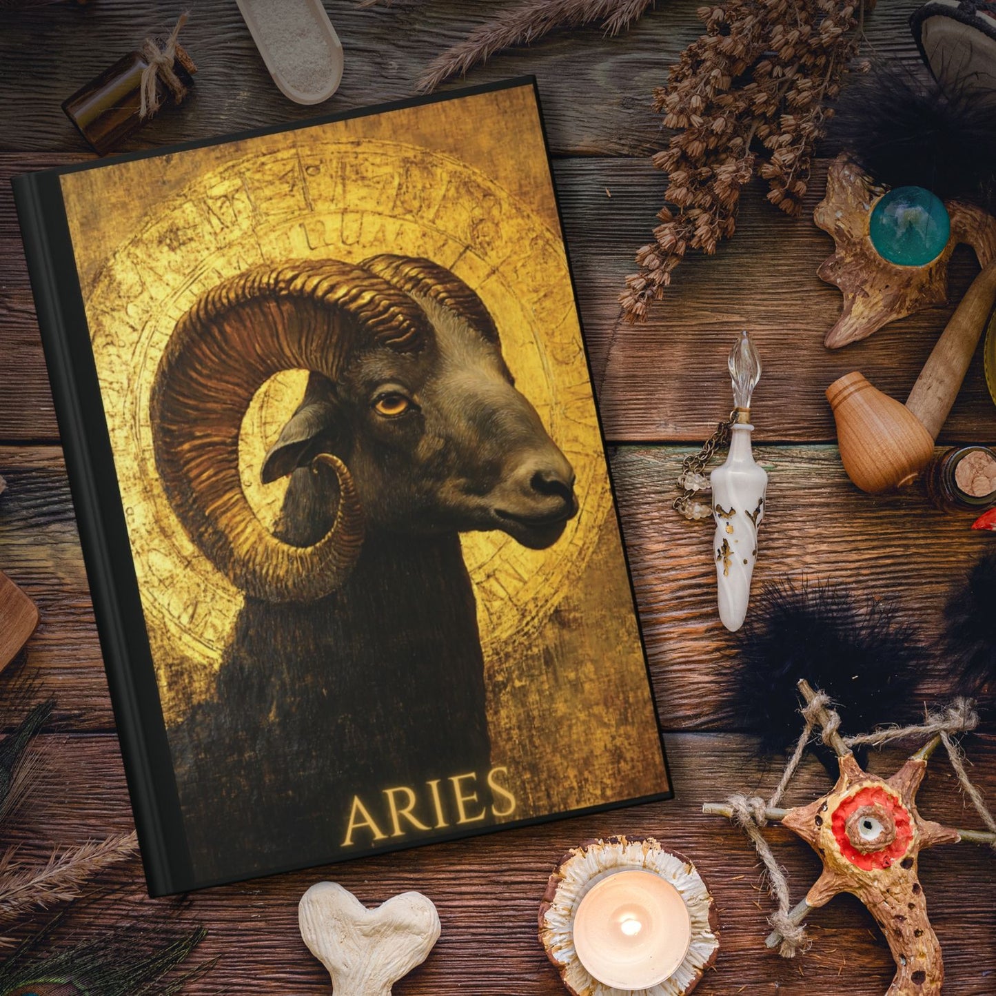 Aries Zodiac Hardcover Journal