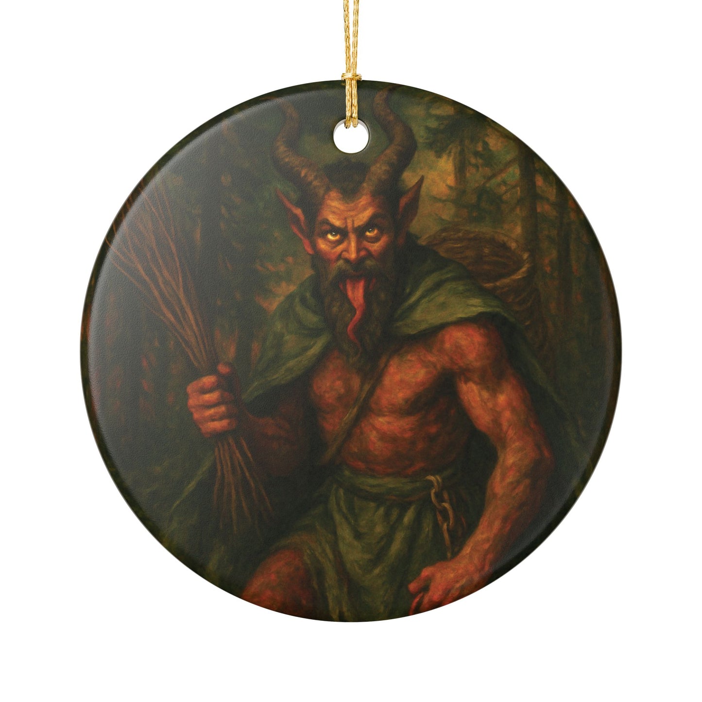 Krampus Ceramic Christmas Ornament