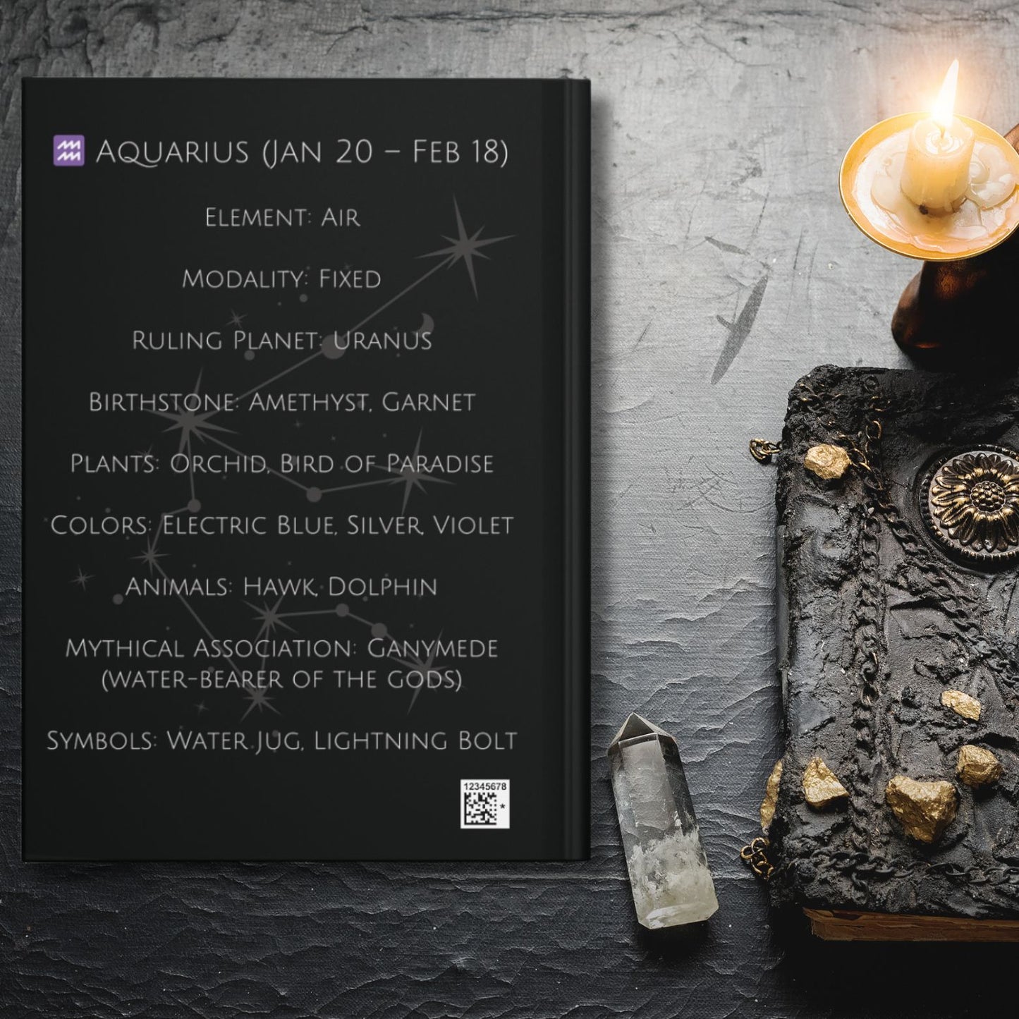 Aquarius Zodiac Hardcover Journal