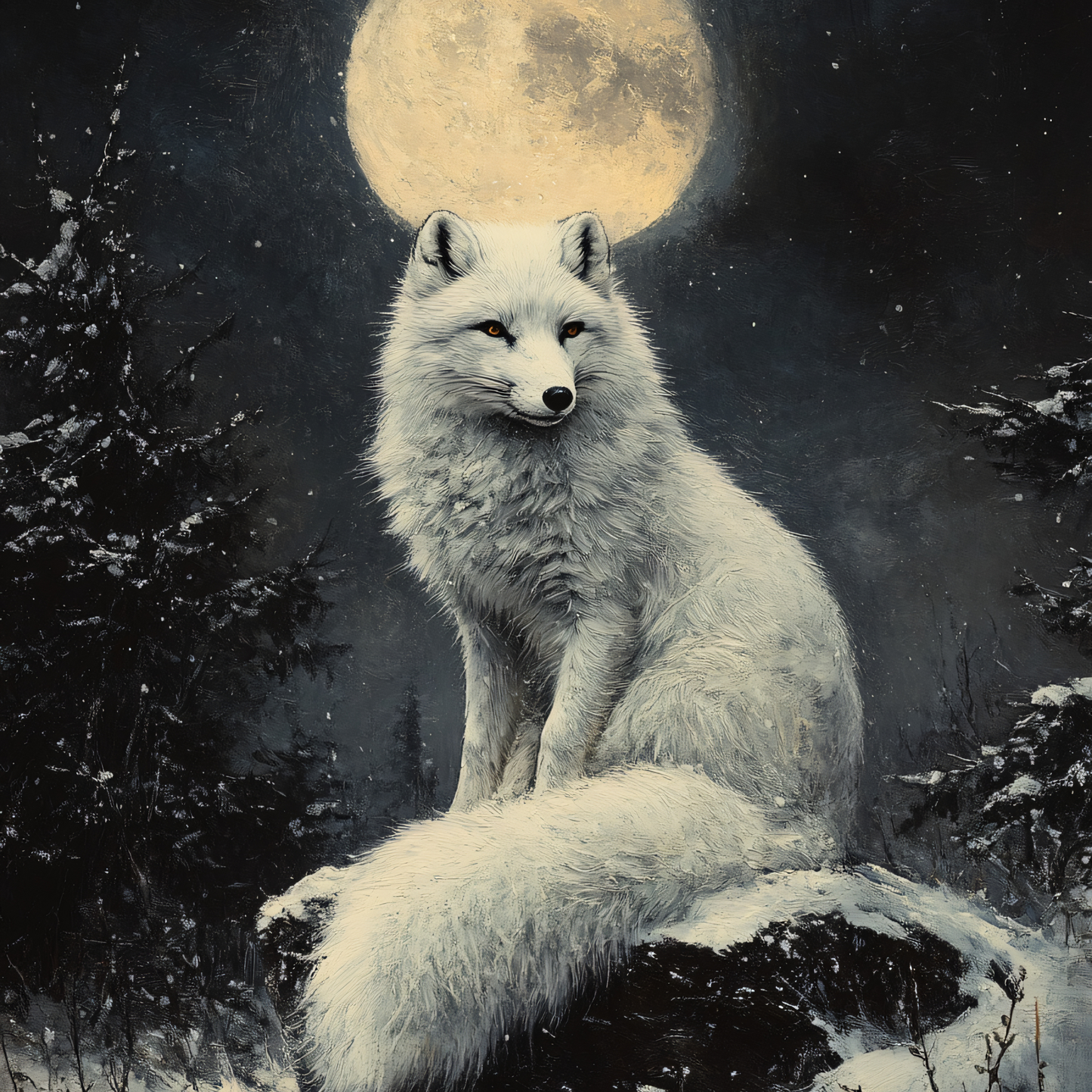 Arctic Fox Christmas Ornament