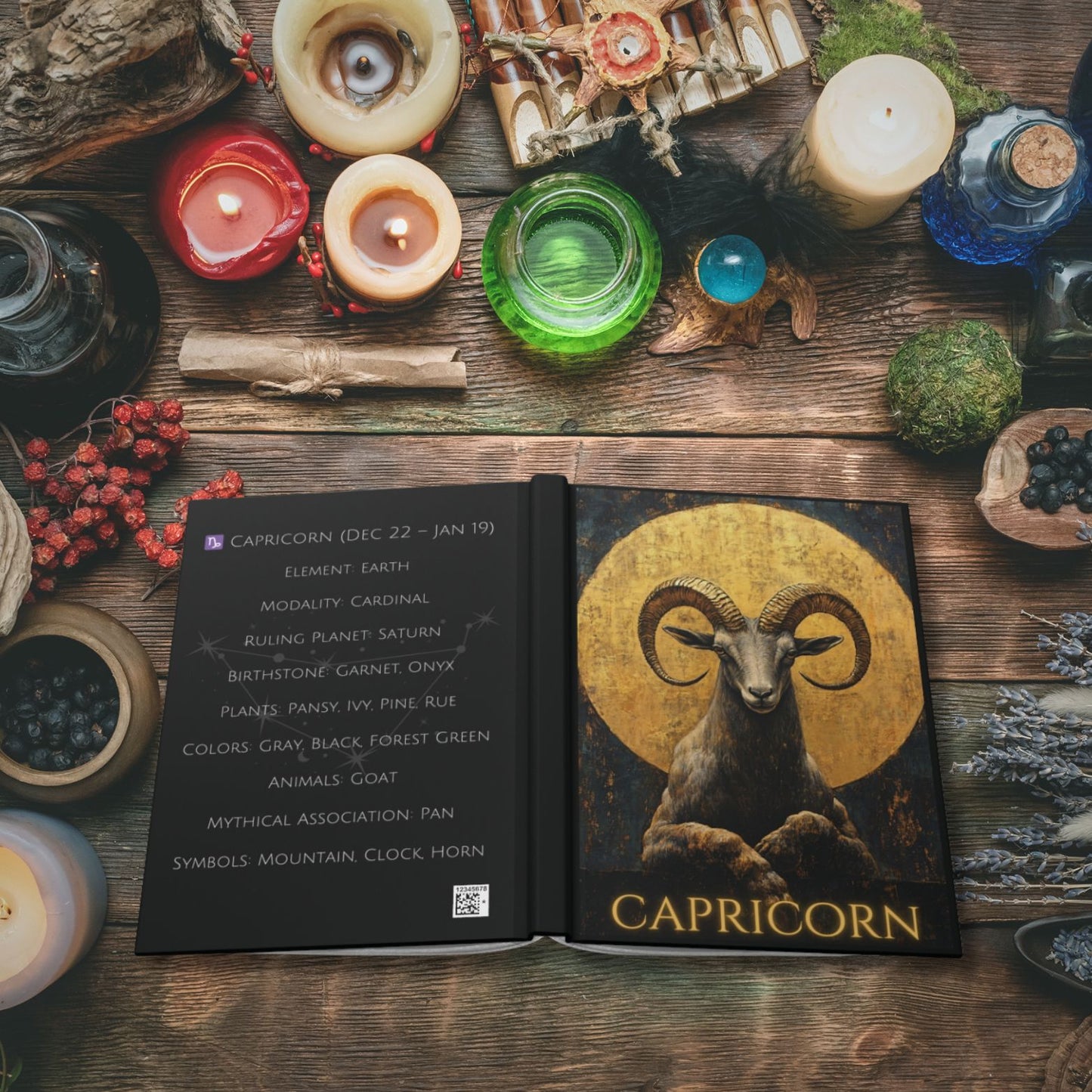 Capricorn Zodiac Hardcover Journal