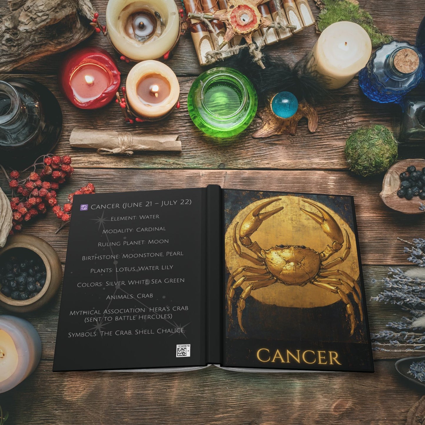 Cancer Zodiac Hardcover Journal