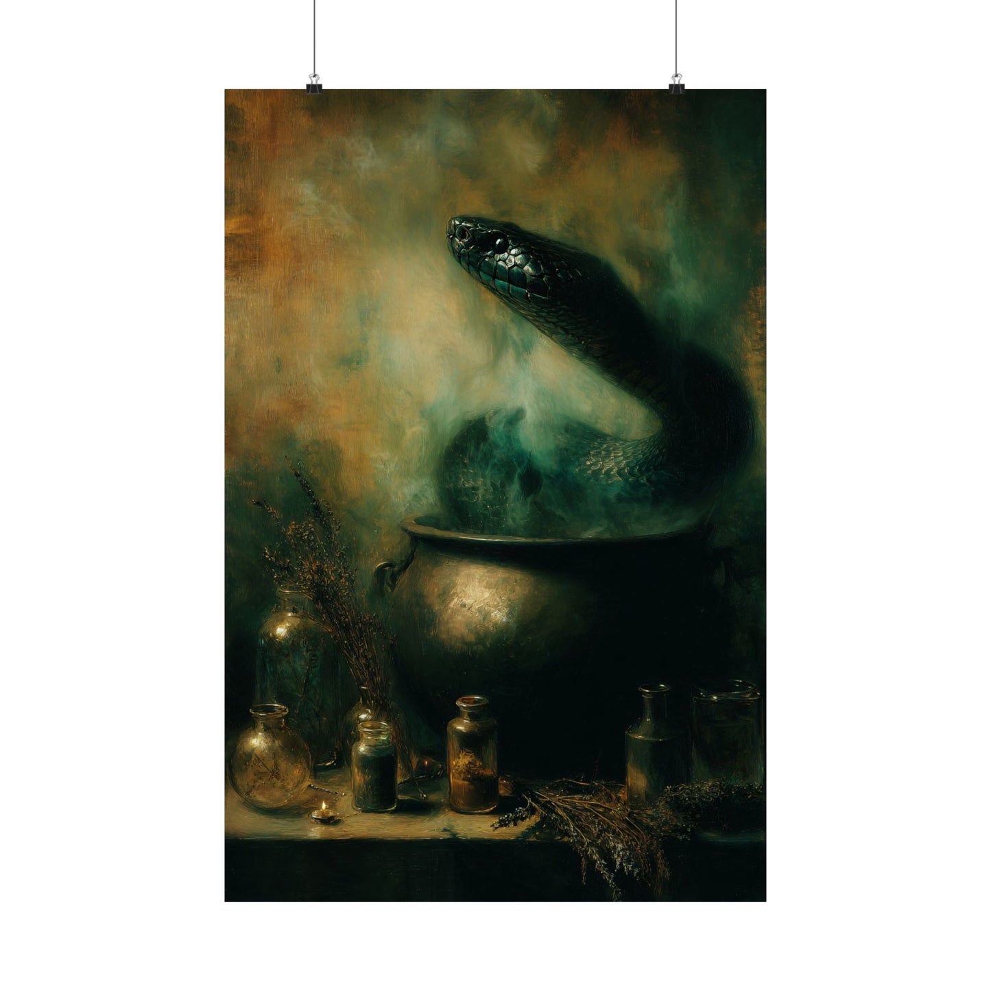 Snake Witch Familiar Art Print