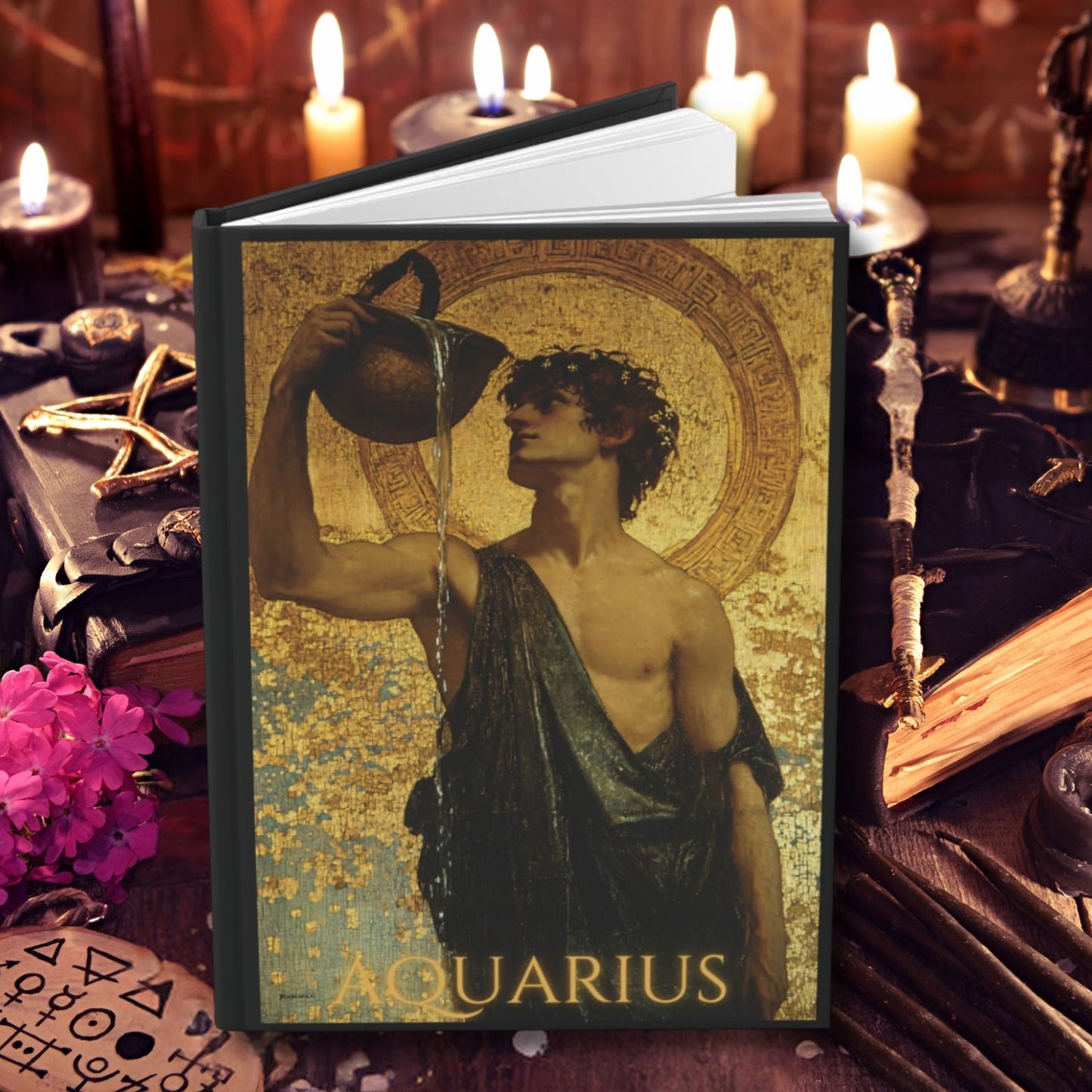 Aquarius Zodiac Hardcover Journal