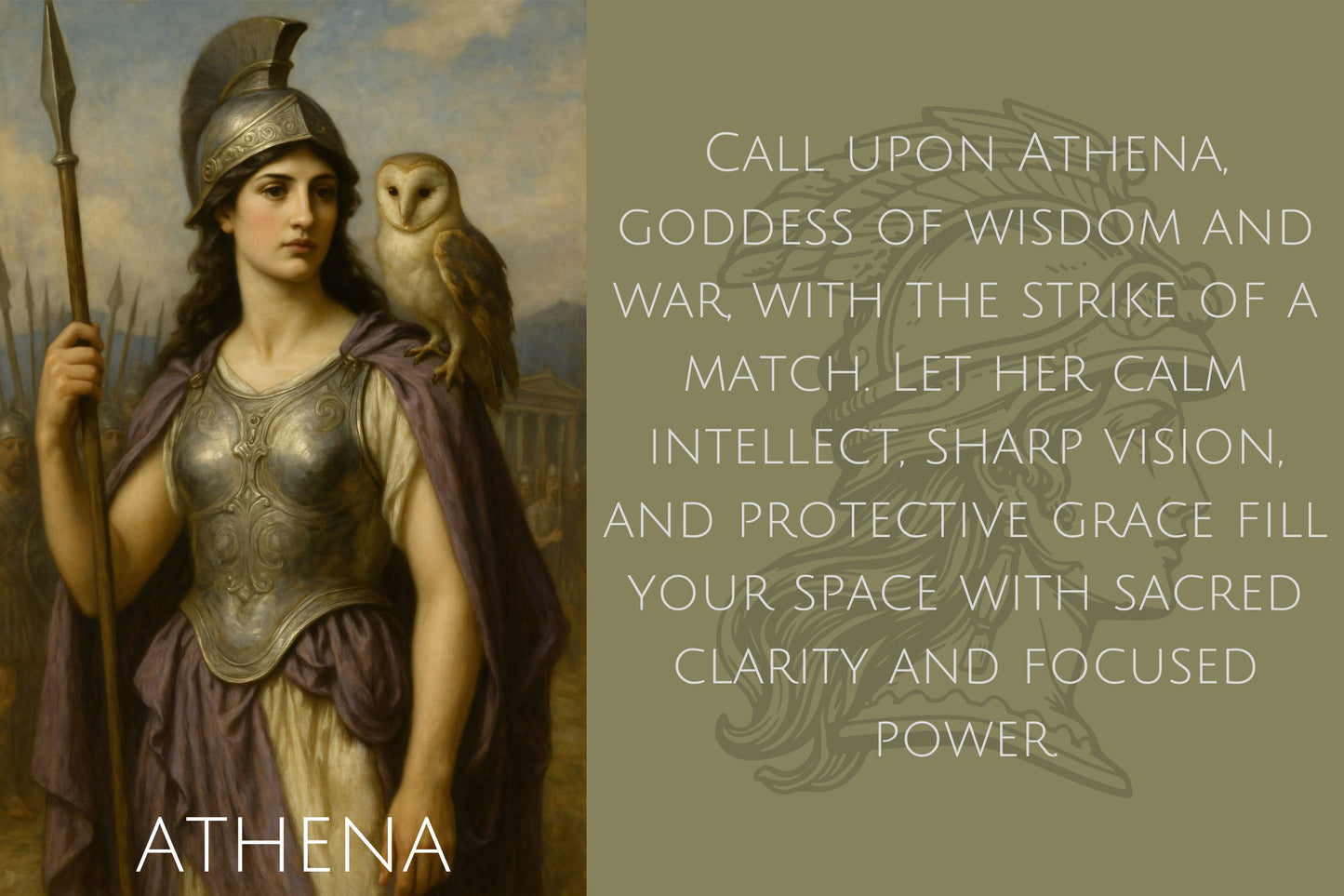 Athena Greek Goddess Soy Candle