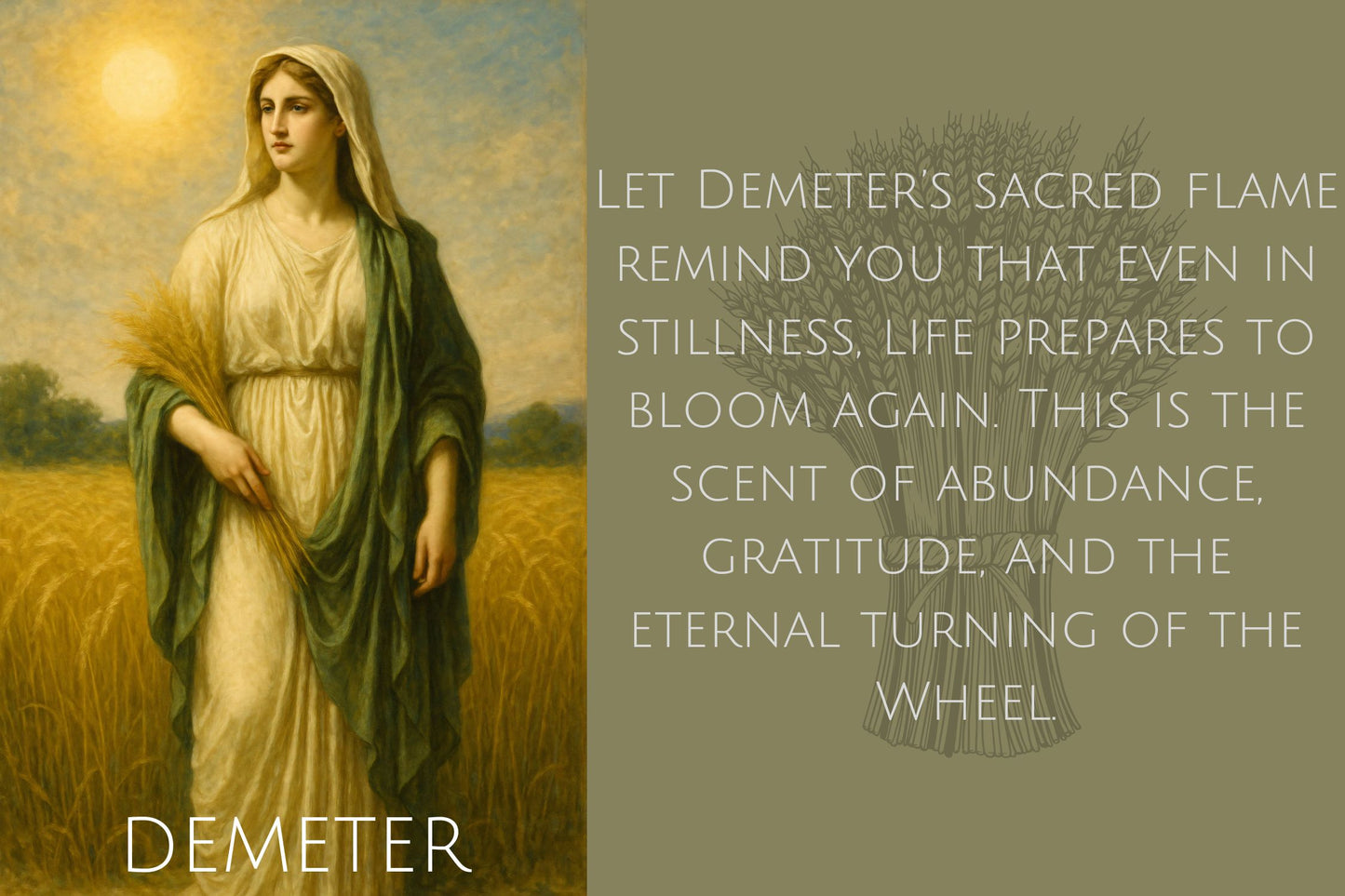 Demeter Greek Goddess Soy Candle
