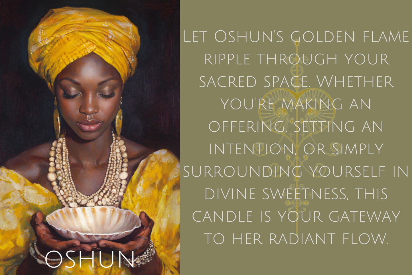 Oshun Yoruba Goddess Soy Candle