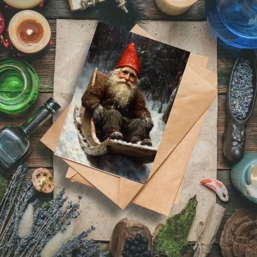 Gnome Scandi Christmas Greeting Cards
