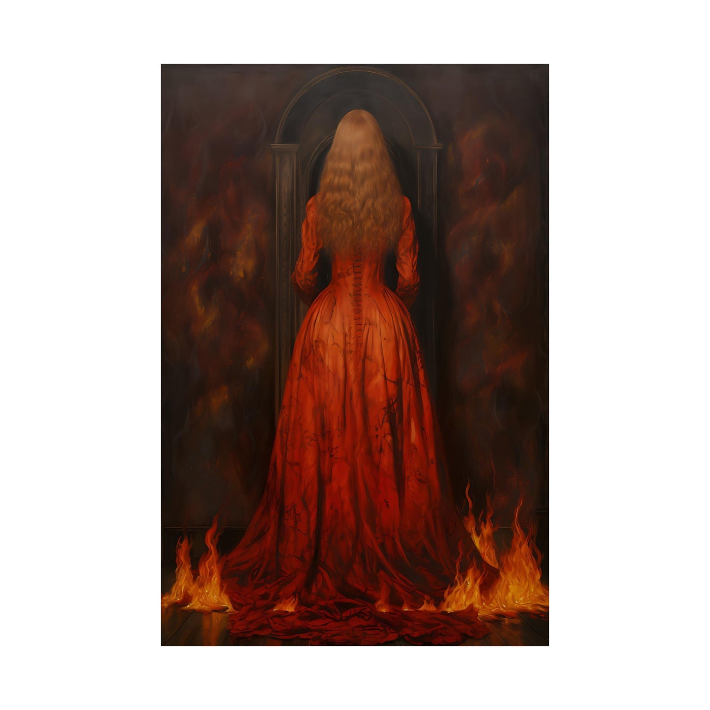 Girl on Fire Art Print