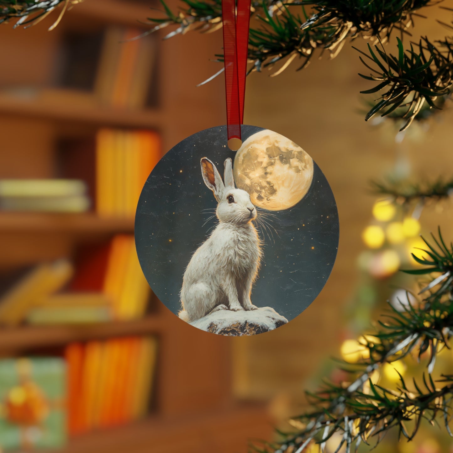 Snow Bunny Christmas Ornament