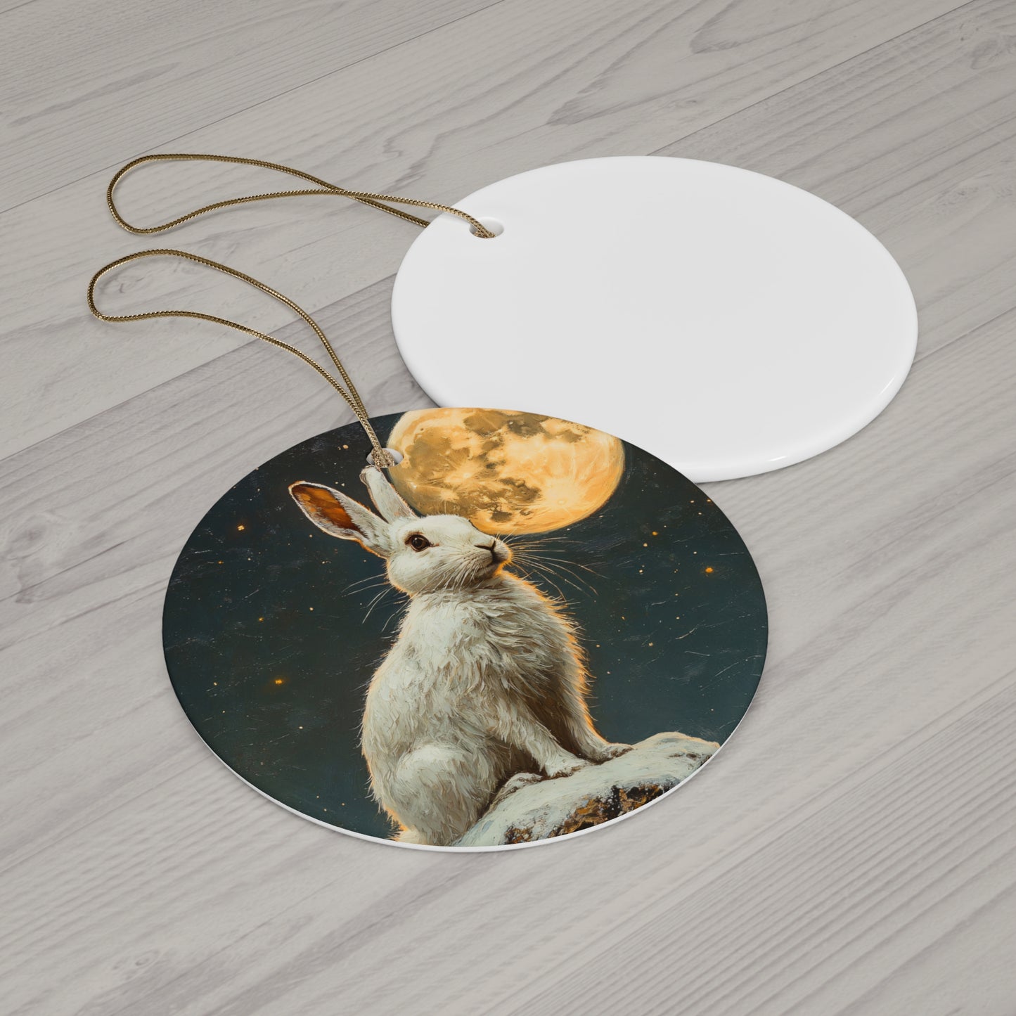 Snow Bunny Christmas Ornament