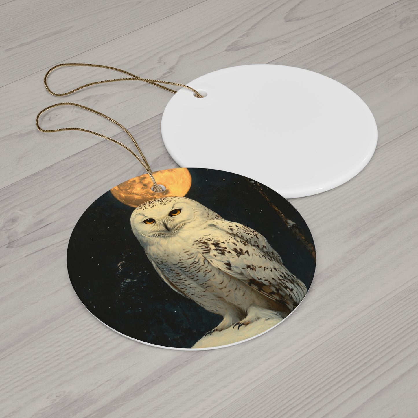 Snowy Owl Christmas Ornament