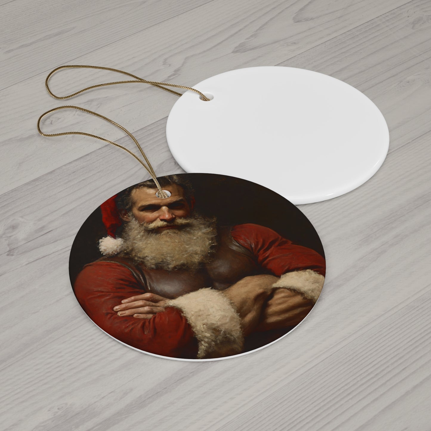 Hunky Santa Claus Christmas Ornament