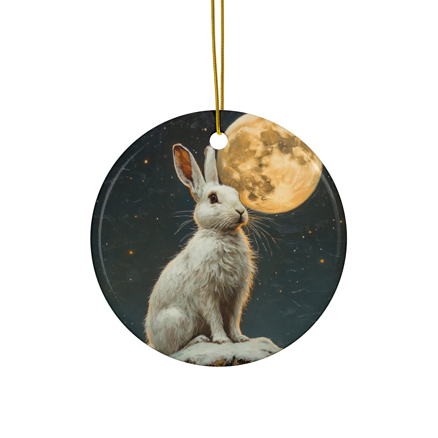 Snow Bunny Christmas Ornament