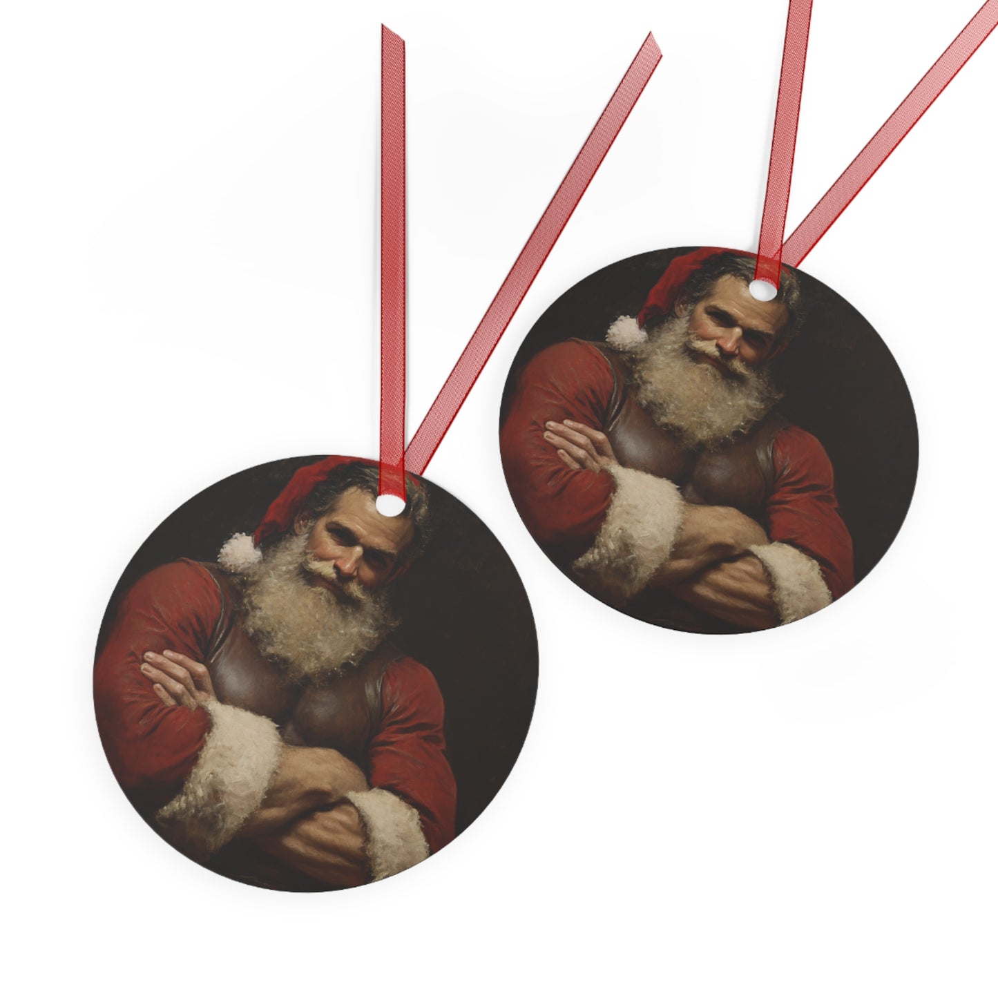 Hunky Santa Claus Christmas Ornament