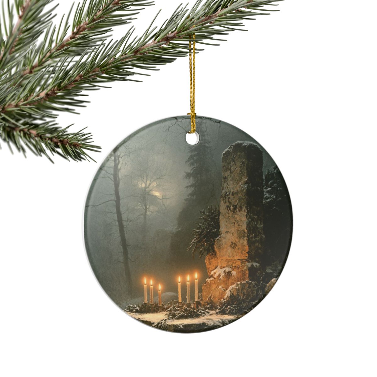 Yule Altar Ceramic Ornament