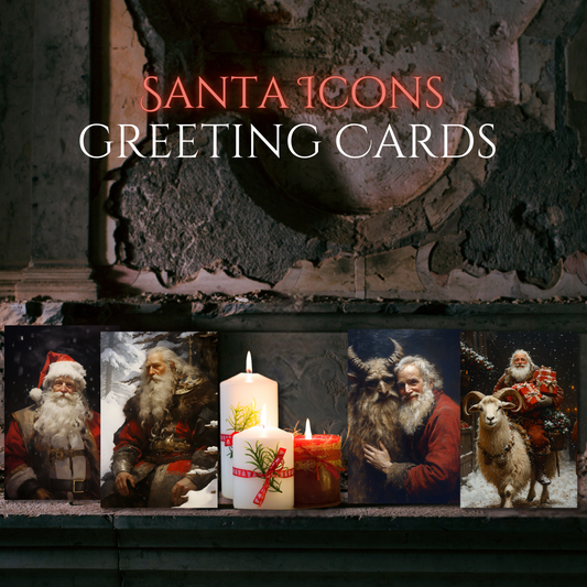 Santa Icons Greeting Cards