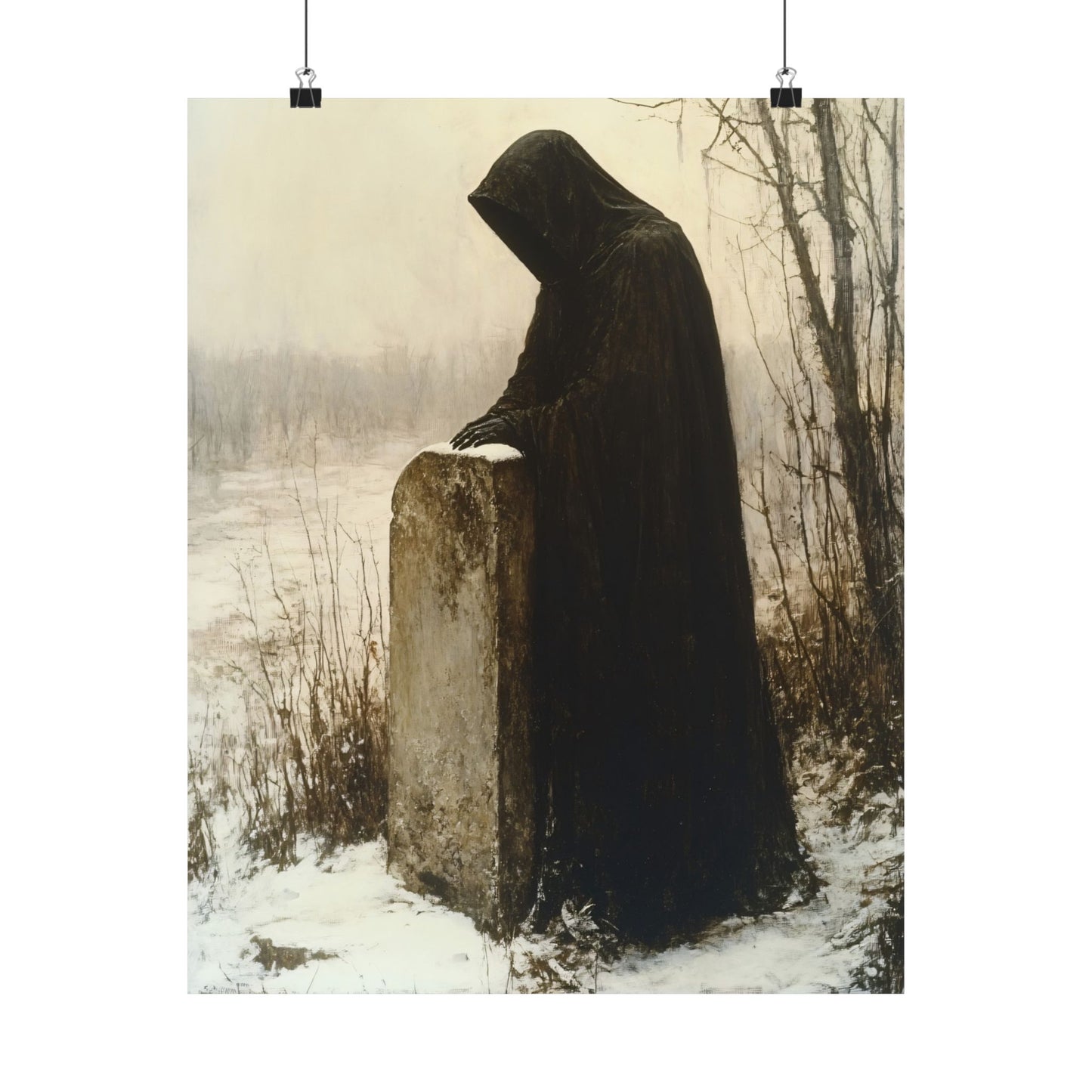 Death Visits Old Friend Art Print