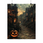 Jack O'Lantern Victorian Village Art Print