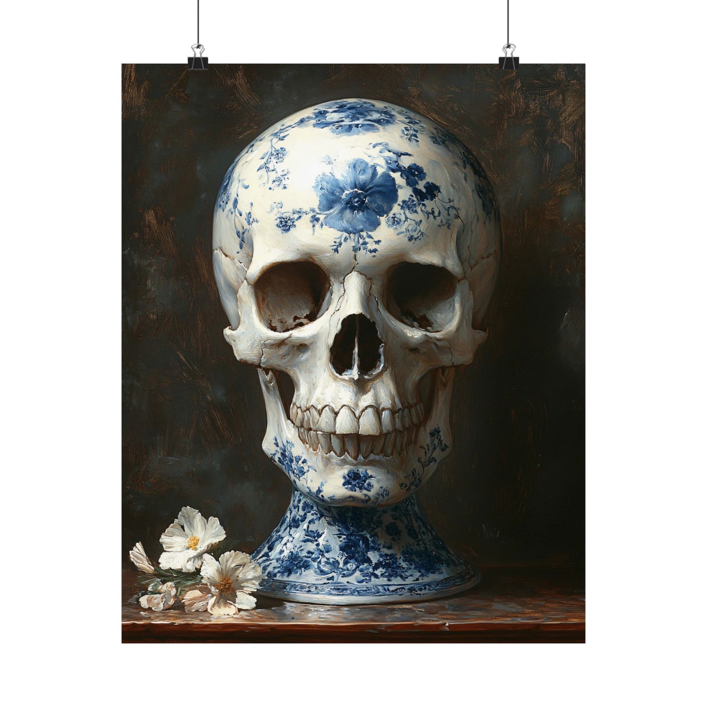 Porcelain Skull Gothic Art Print