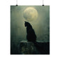 Black Cat Art Print - Witch Familiar Series