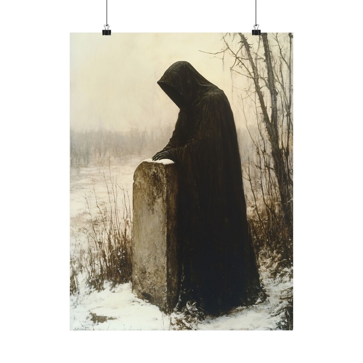 Death Visits Old Friend Art Print