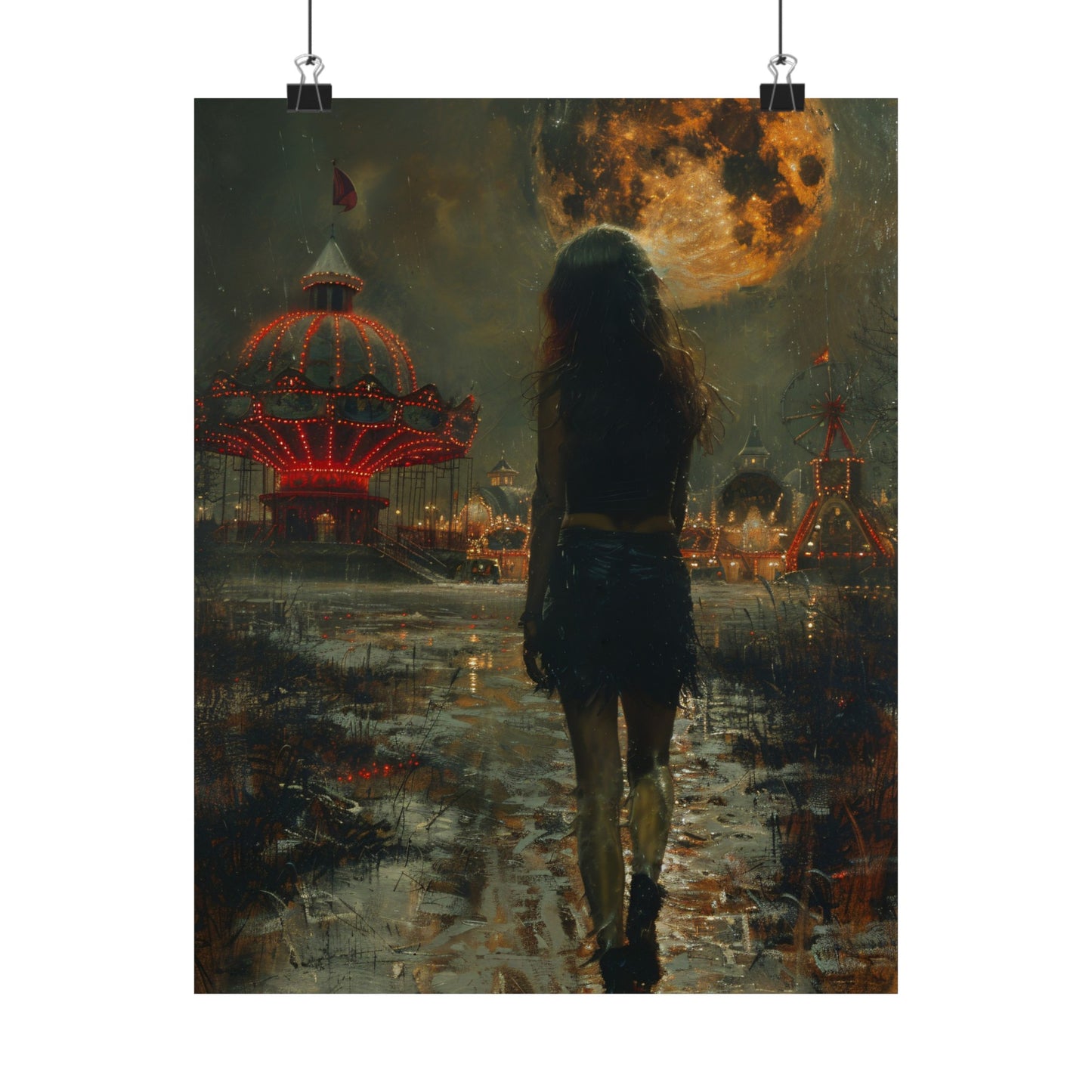 Terror Park Horror Art Print