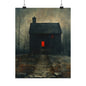 Red Door Haunted House Art Print