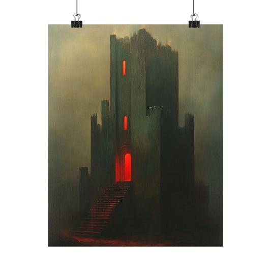 Crimson Keep Medieval Art Print