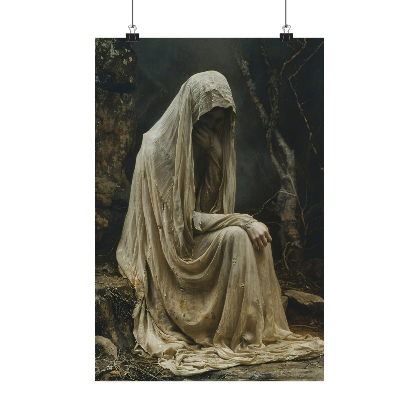 Weeping Woman Ghost Art Print