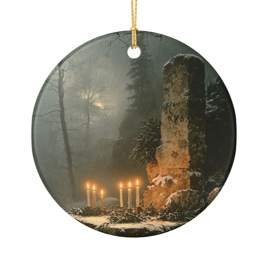 Yule Altar Ceramic Ornament