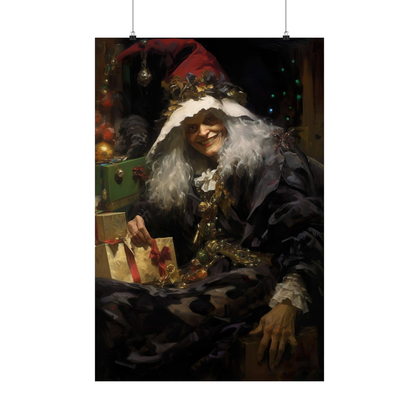 Befana Italian Christmas Witch Art Print