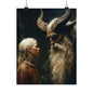 Krampus and the Fearless Child Art Print