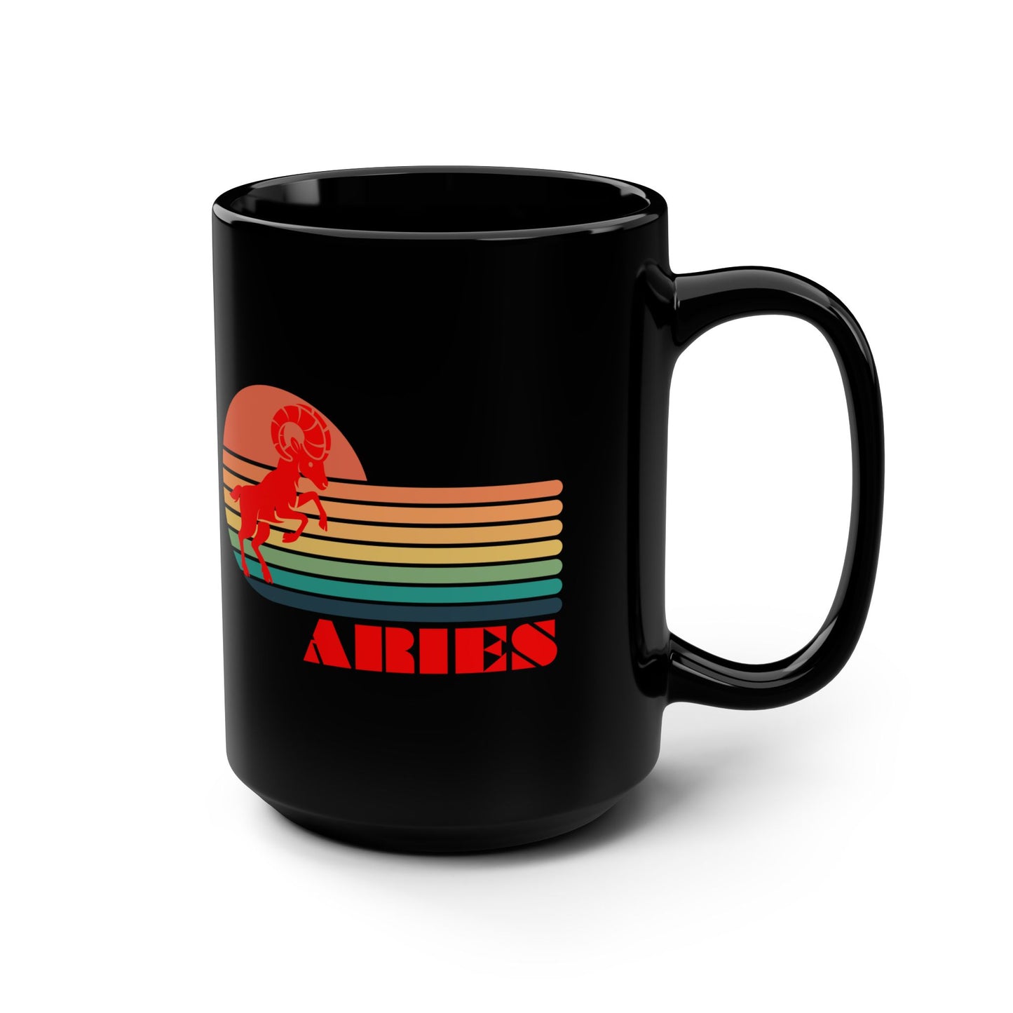 Aries Vintage Zodiac Mug 15 oz Horoscope Astrology Retro Coffee Tea Cup Birthday Present