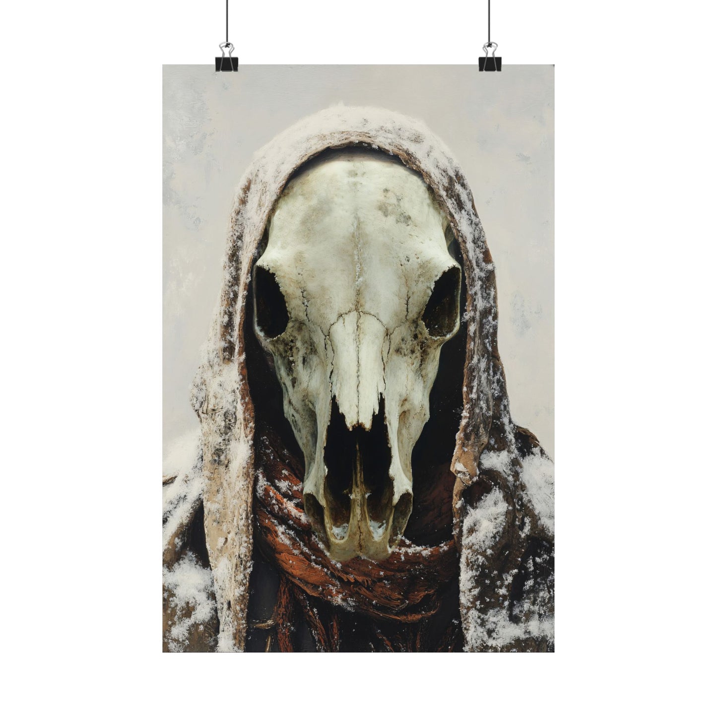 Mari Lwyd Welsh Christmas Art Print