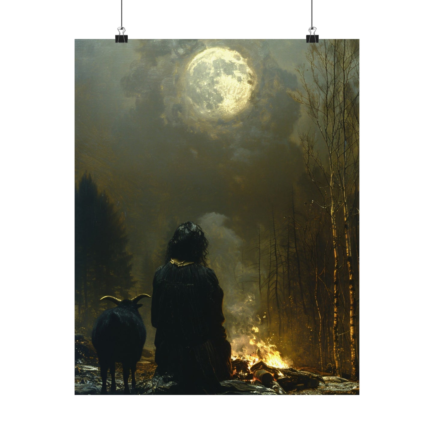 Black Magic Bonfire Art Print