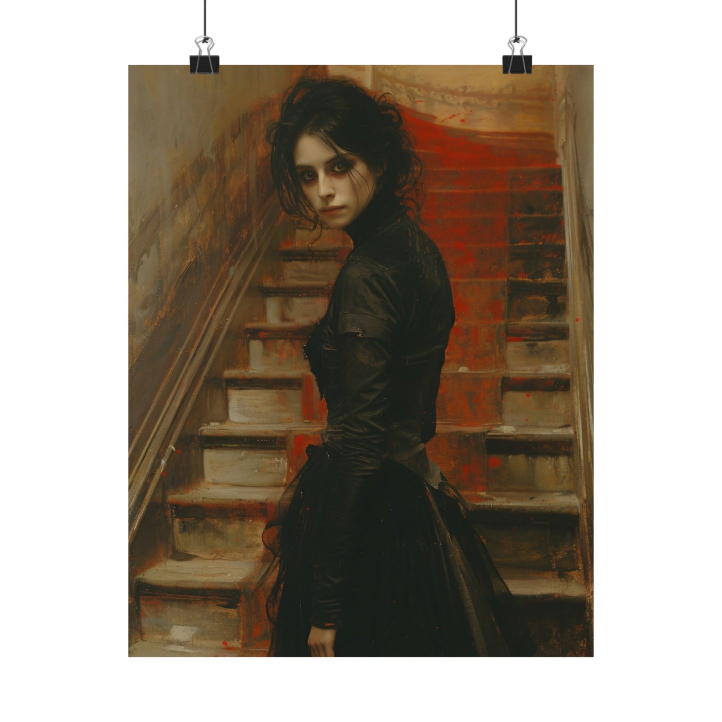 Woman in Black Art Print