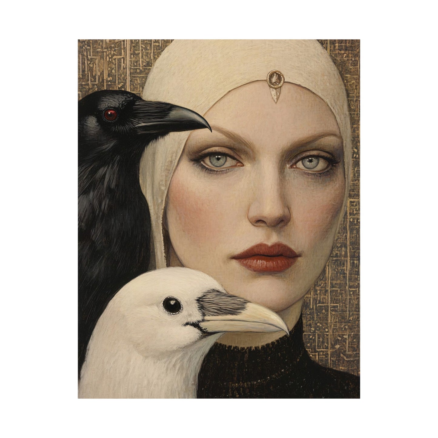 Lady of Ravens Art Print