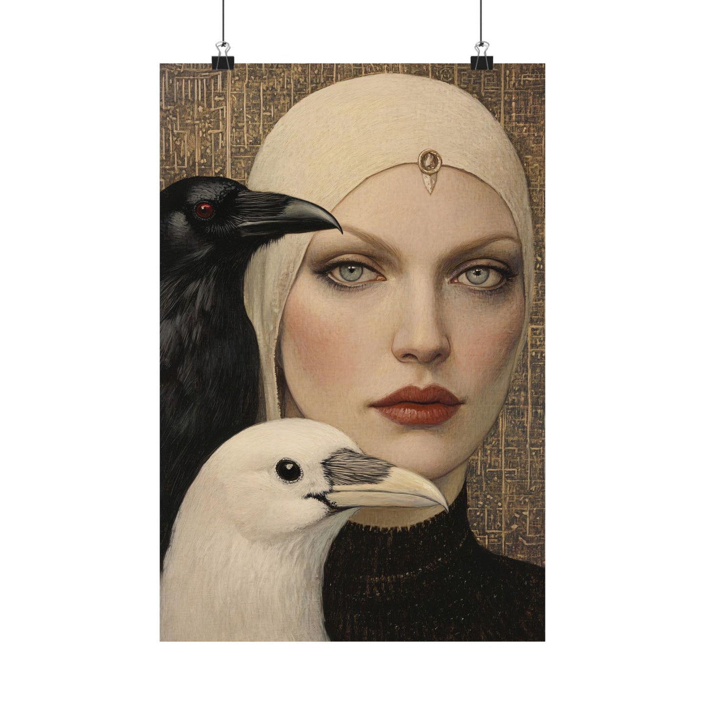 Lady of Ravens Art Print